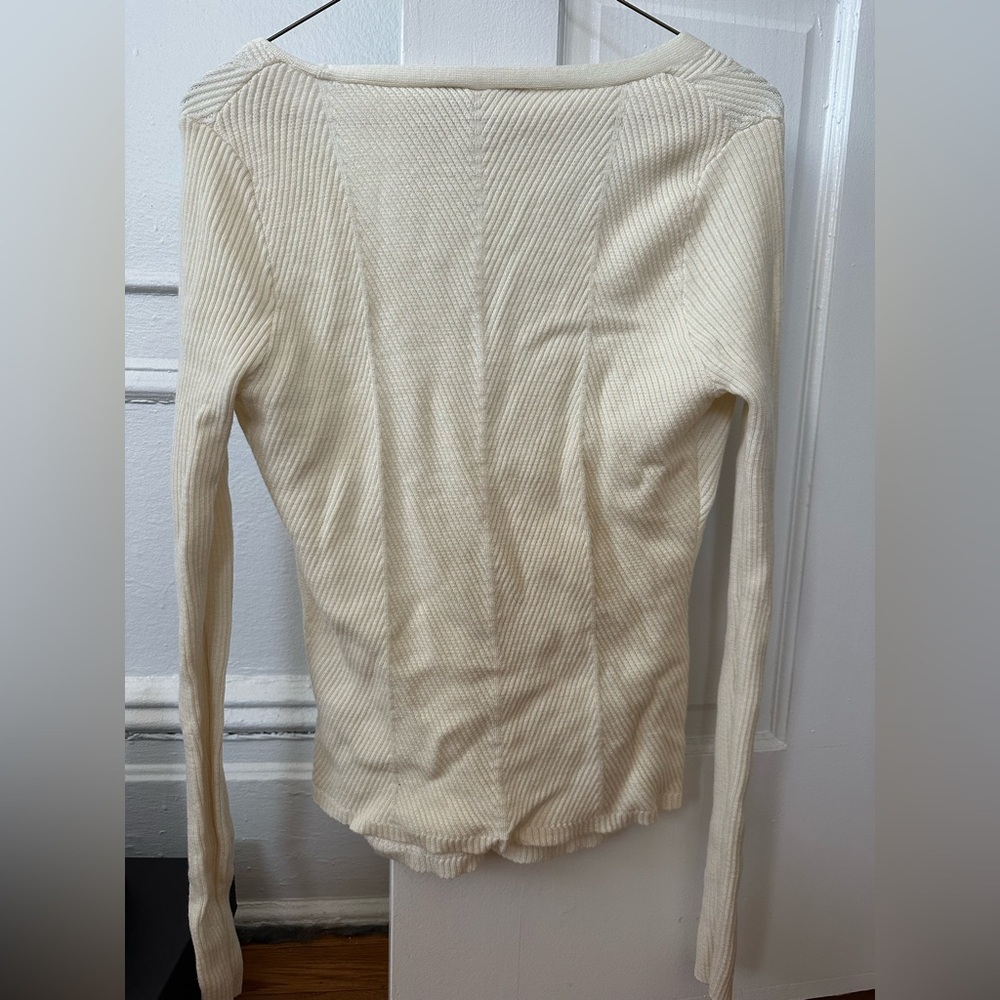 Favorite Daughter Cream Ribbed Cardigan - Picture 3 of 3